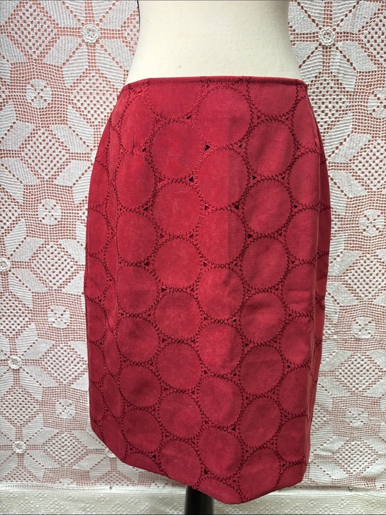 Coldwater Creek Dresses & Skirts - Vintage Coldwater Creek | Red Circle Patchwork Skirt